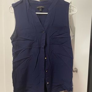 Navy, button down top for any occasion